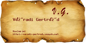 Váradi Gertrúd névjegykártya