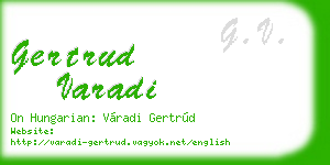 gertrud varadi business card